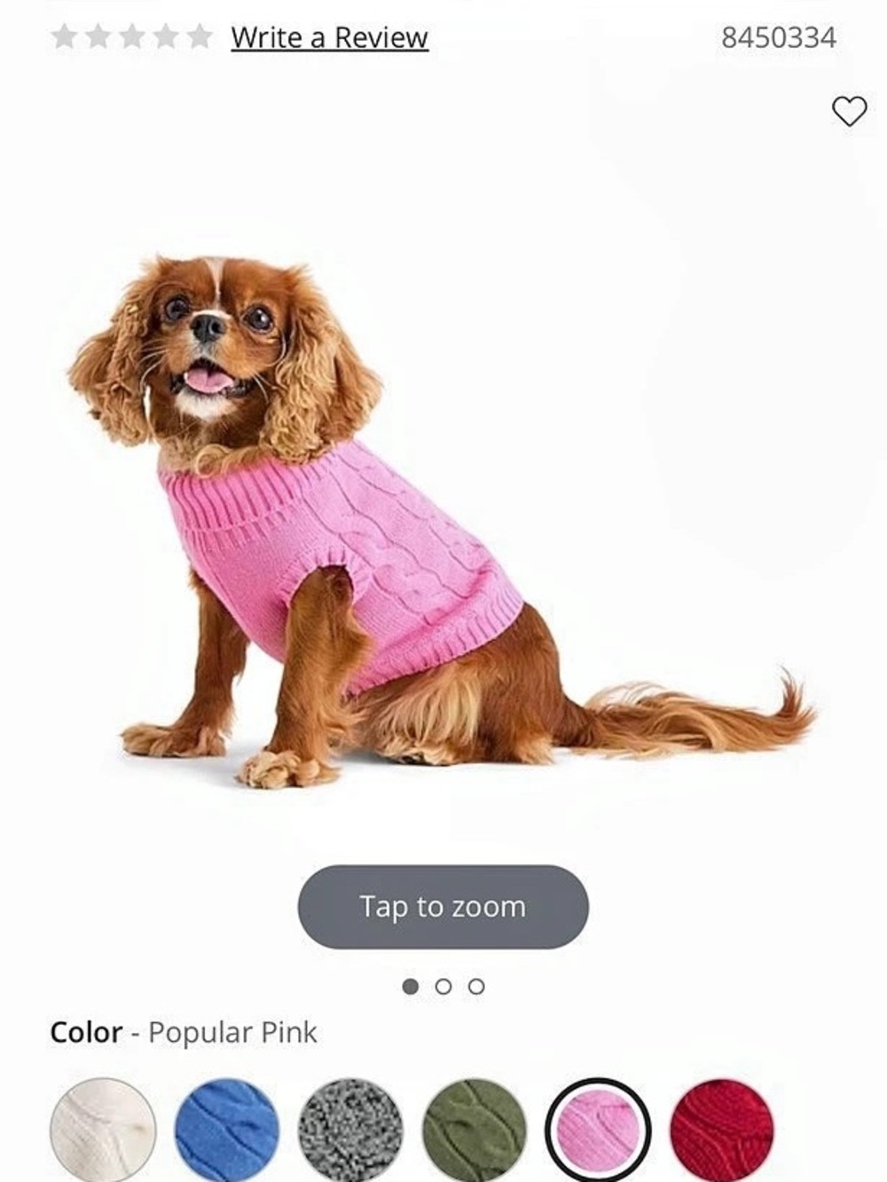 St. John's Bay Dark Dog Sweater Pink Dog Sweater NWT